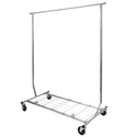 Home Essential Chrome Metal Garment Rack (100kgs Weight Capacity) & Removable Metal Bottom Screen Sold in 1/3