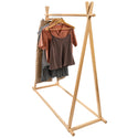 Shop Essential Heavy-Duty Solid Ash Wood Clothing Rack (120kg Weight Capacity) – Extra Long & Thick Rails Sold in 1/3