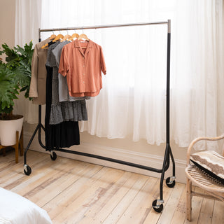 Shop Essential Extra Wide Heavy Duty Chrome Metal Garment Rack (150kgs Weight Capacity) Sold in 1/3