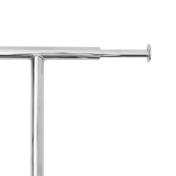Shop Essential Double Rail Chrome Metal Garment Rack Commercial Grade (210kgs Weight Capacity) Sold in 1/3