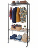 Black Metal Rack with shelves 