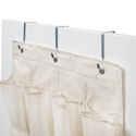 LUSH 24-Mesh Pocket Over-the-Door Hanging Large-Size Organizer - Ivory