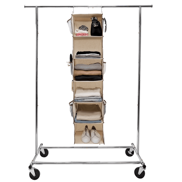 Home Deluxe Pure Cotton Canvas Hanging Organiser with Enhanced Layers & Six Extra large Space Design Sold 1/3
