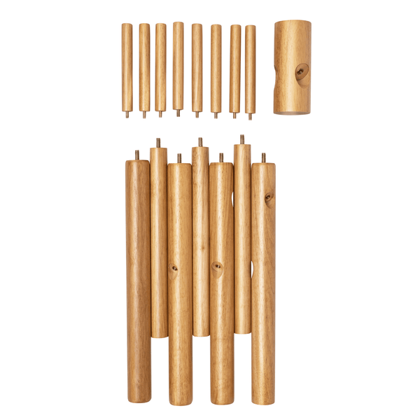 Home Basic Solid Oak Wood Tree Coat Rack Stand, 8 Hooks - Natural - Easy Installation - Mycoathangers