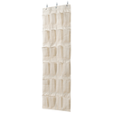 LUSH 24-Mesh Pocket Over-the-Door Hanging Large-Size Organizer - Ivory