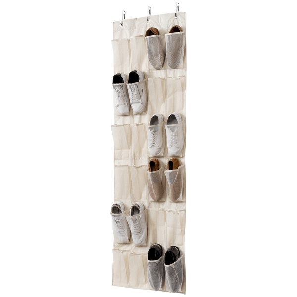 LUSH 24-Mesh Pocket Over-the-Door Hanging Large-Size Organizer - Ivory - Mycoathangers