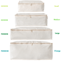 LUSH 10oz Extra Thick Pure Natural Cotton Storage Bags - X-Large - ( Enhanced Zip Line & Extra Thick Handles) - Mycoathangers