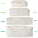 LUSH 10oz Extra Thick Pure Natural Cotton Storage Bags - X-Large - ( Enhanced Zip Line & Extra Thick Handles)