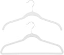 17'' Slim-Line White Suit Hanger with Chrome Hook Sold in Bundles of 20/50/100