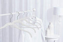17'' Slim-Line White Suit Hanger with Chrome Hook Sold in Bundles of 20/50/100