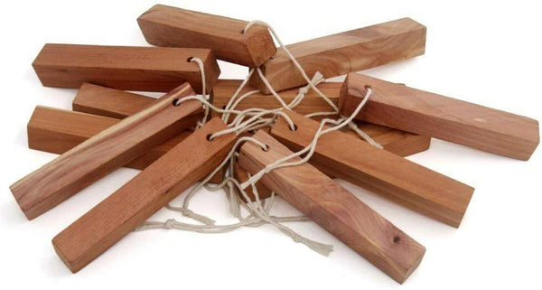 Natural Cedar Hanging Long Blocks for Clothes Storage - Sold in bundles of 5/15/25/50/75 pcs