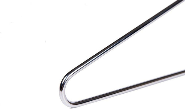 43cm Chrome Metal Suit Hanger (3.5mm thick) w/Notches Sold in Bundles of 25/50/100 - Mycoathangers