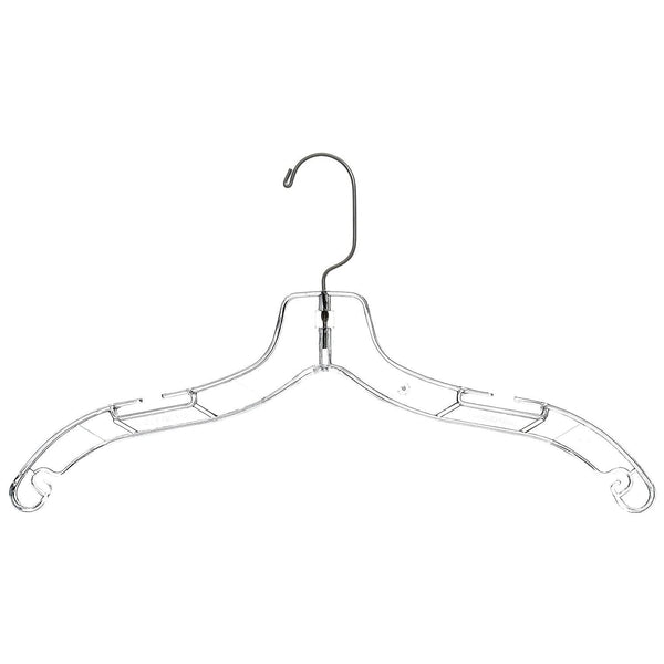 44cm Clear Plastic Top Hanger (100% transparent) Sold in Bundles of 25/50/100 - Mycoathangers