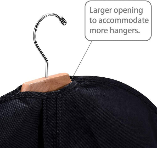 Black Non woven Garment Bags (100gsm - 61 X 105 cm) Sold in Bundles 5/10/20 - Mycoathangers
