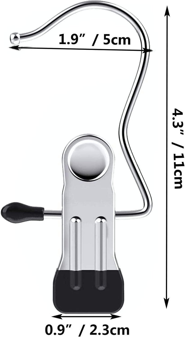Portable Hanging Clips with Non Slip Rubber Coating Sold in 20/60/100