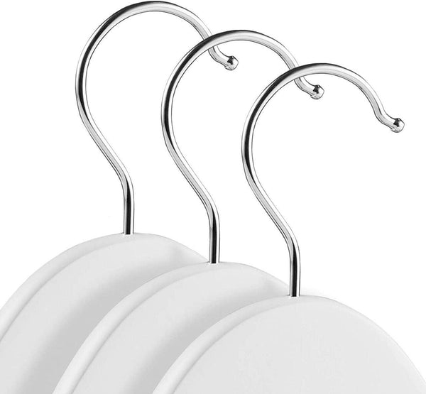 44.5cm White Wooden Combination Hanger With Clips 12mm thick Sold in Bundle of 25/50/100 - Mycoathangers
