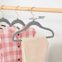 11.5'' Kids Size Slim-Line Grey Suit Hanger with Rose Gold Hook Sold in Bundles of 20/50/100