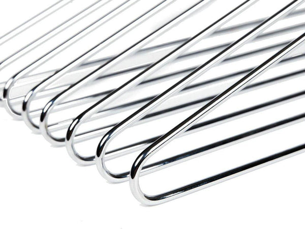 17'' Chrome Metal Suit Hanger (3.5mm thick) w/Notches Sold in Bundles of 25/50/100