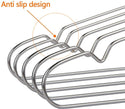 Heavy Duty 17'' Chrome Metal Suit Hanger (4.5mm thick) w/Notches Sold in Bundles of 25/50/100