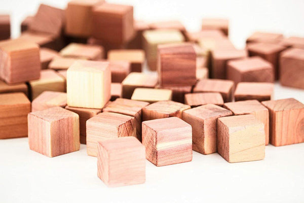 Natural Cedar square blocks for Clothes Storage - sold in bundles of 15/45/75/150/255 Units