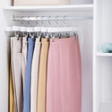 14'' White Wooden Pant Hanger With Clips Sold in Bundle of 25/50/100