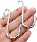 Small Size Heavy Duty S Metal Hooks - Silver Colour - 304 Stainless Steel with 4mm Thick- Sold in 5/25/50
