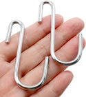 Medium Size Heavy Duty S Metal Hooks - Silver Colour - 304 Stainless Steel with 4mm Thick- Sold in 5/25/50