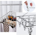 316 Marine Grade Stainless Steel Stainless Steel Round Hanging Drying Rack with 34 Pegs