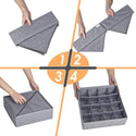 Home Basic Non Woven Fabric Drawer Storage Boxes Enhanced Layers - Easy Fordable with Zipper - Mycoathangers
