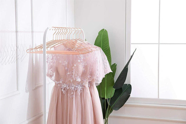 17'' Rose Gold Metal Suit Hanger (3.5mm thick) w/Notches Sold in Bundles of 25/50/100