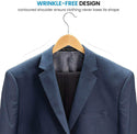 17'' Natural Wooden Combination Hanger With Clips 12mm thick Sold in Bundle of 25/50/100