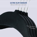 11.5'' Kids Size Slim-Line Black Suit Hanger with Chrome Hook Sold in Bundles of 20/50/100