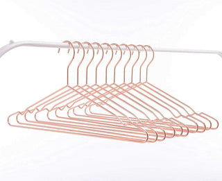 17'' Rose Gold Metal Suit Hanger (3.5mm thick) w/Notches Sold in Bundles of 25/50/100