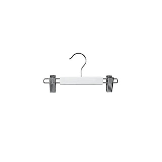 22cm White Wood Baby Pant Hanger With Clips- Sold in Bundle of 5/25/50/100 - Mycoathangers