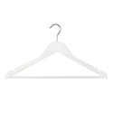 17'' White Wooden Suit Hanger With Bar 12mm thick Sold in Bundle of 25/50/100