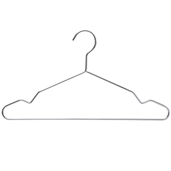 43cm Heavy Duty Chrome Metal Suit Hanger (4.5mm thick) w/Notches Sold in Bundles of 25/50/100 - Mycoathangers