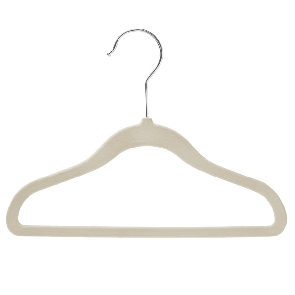 25cm Kids Size Slim-Line Ivory Suit Hanger with Chrome Metal Hook Sold in 20/50/100 - Mycoathangers