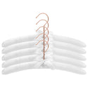 38cm White Satin Hangers w/Rose Gold Hook- Sold in Bundle of 10/20/50 - Mycoathangers