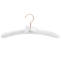 15'' White Satin Hangers w/Rose Gold Hook- Sold in Bundle of 10/20/50