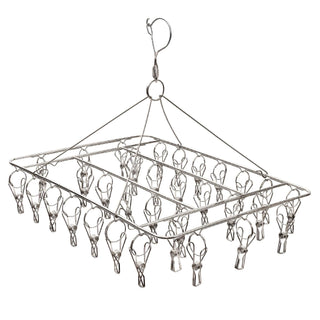 316 Marine Grade Stainless Steel Round Hanging Drying Rack - Large - with 38 Pegs - Mycoathangers