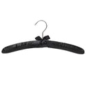 38cm Black Satin Hanger w/Chrome Hook-Sold in Bundle of 10/20/50 - Mycoathangers