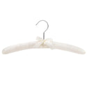 15'' Ivory Satin Hanger w/Chrome Hook-Sold in Bundle of 10/20/50