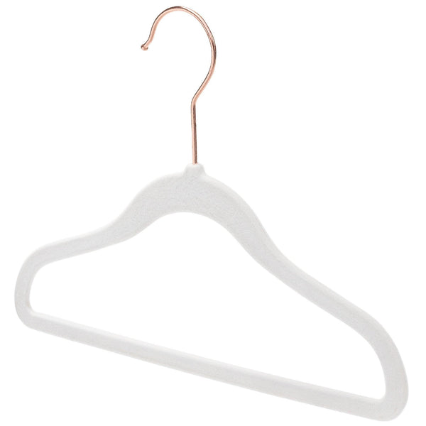 25cm Kids Size Slim-Line White Suit Hanger with Rose Gold Hook Sold in Bundles of 20/50/100 - Mycoathangers