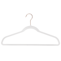 44.5cm Slim-Line White Suit Hanger with Rose Gold Hook Sold in Bundles of 20/50/100 - Mycoathangers