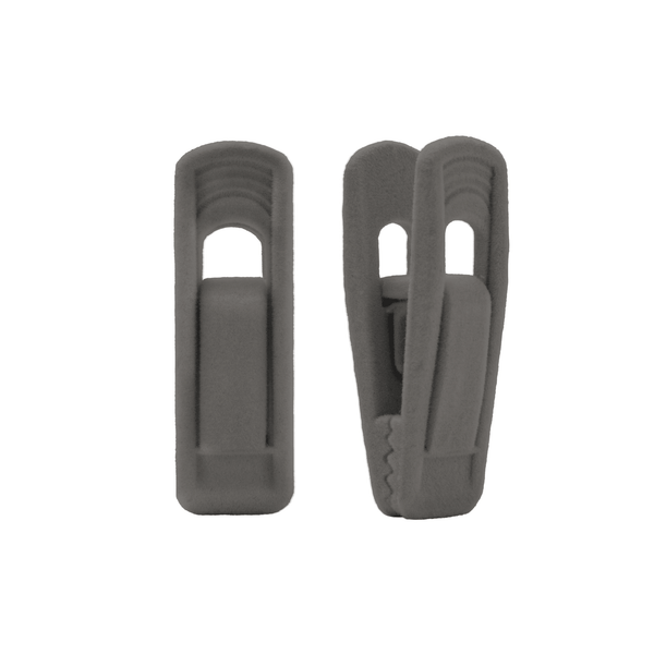 Grey Velvet Finger Clips for Velvet Coat Hangers Sold in Bundles 20/50/100 pcs