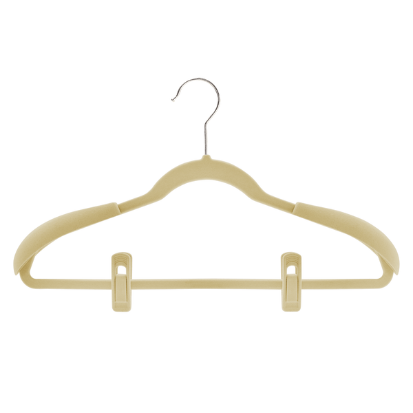 Ivory Velvet Finger Clips for Velvet Coat Hangers Sold in Bundles 20/50/100 pcs