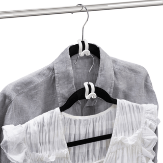 White Velvet Coated Cascading Hook/Connector Work for all type of hangers Sold in 10/20/40 pcs - Mycoathangers