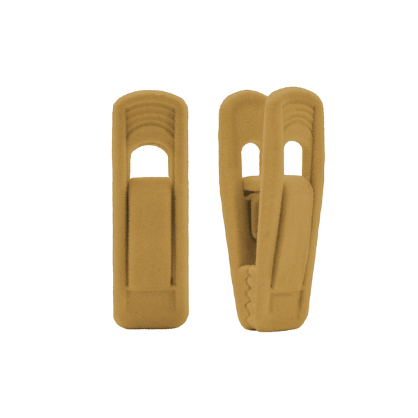 Camel Velvet Finger Clips for Velvet Coat Hangers Sold in Bundles 20/50/100 pcs