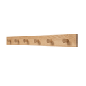 Solid Oak Wood Wall Coat Rack/Hanger With 6 Extra Thick Non Slip Pegs (92cm Long) - Mycoathangers