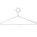 43cm Metal Anti-Theft Hanger (3.5mm thick) Sold in Bundle of 25/50/100 - Mycoathangers